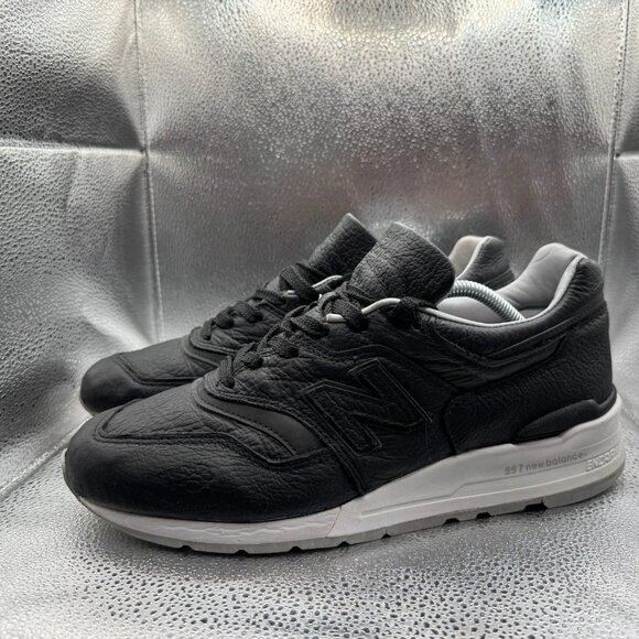 Size 10.5 New Balance 997 Leather Bison Capsule Black Mens Lace Up Shoes M997BSO main image 9